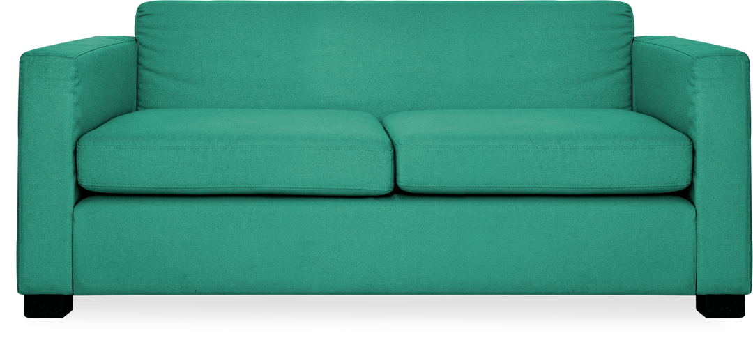 Green modern sofa png mockup living room furniture